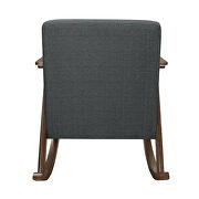 Dark gray textured fabric upholstery rocking chair by Homelegance additional picture 2