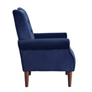 Navy blue velvet upholstery accent chair by Homelegance additional picture 4