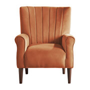 Orange velvet upholstery accent chair by Homelegance additional picture 2