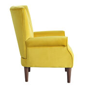 Yellow velvet upholstery accent chair by Homelegance additional picture 2