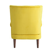 Yellow velvet upholstery accent chair by Homelegance additional picture 3