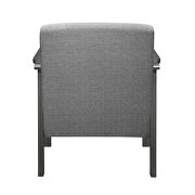 Gray textured fabric upholstery chair additional photo 3 of 4