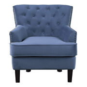 Blue velvet fabric upholstery accent chair by Homelegance additional picture 3