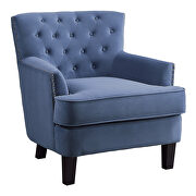 Blue velvet fabric upholstery accent chair by Homelegance additional picture 4