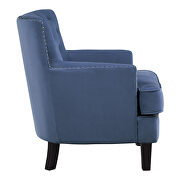 Blue velvet fabric upholstery accent chair by Homelegance additional picture 5