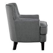 Gray velvet fabric upholstery accent chair by Homelegance additional picture 5
