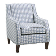 Blue textured fabric upholstery accent chair additional photo 2 of 3