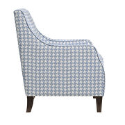 Blue textured fabric upholstery accent chair additional photo 3 of 3