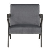 Gray velvet upholstery accent chair by Homelegance additional picture 3
