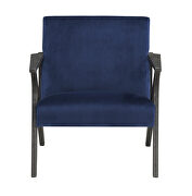 Navy velvet upholstery accent chair by Homelegance additional picture 4