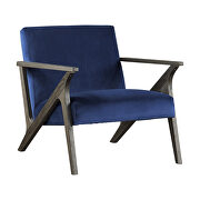 Navy velvet upholstery accent chair by Homelegance additional picture 5