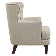 Beige textured fabric upholstery accent chair additional photo 2 of 4