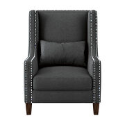 Dark gray textured fabric upholstery accent chair by Homelegance additional picture 3