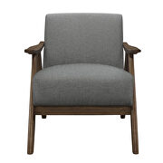 Gray textured fabric upholstery chair additional photo 4 of 5