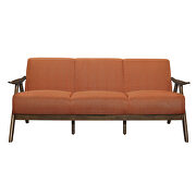 Orange textured fabric upholstery sofa by Homelegance additional picture 6