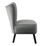 Gray velvet upholstery accent chair by Homelegance additional picture 3