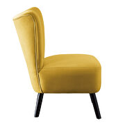 Yellow velvet upholstery accent chair by Homelegance additional picture 3