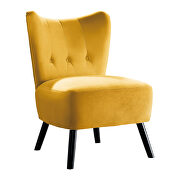 Yellow velvet upholstery accent chair by Homelegance additional picture 5