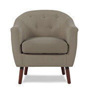 Beige textured fabric upholstery accent chair additional photo 2 of 5
