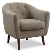 Beige textured fabric upholstery accent chair additional photo 5 of 5