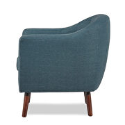 Blue textured fabric upholstery accent chair additional photo 3 of 5