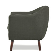 Gray textured fabric upholstery accent chair additional photo 3 of 5