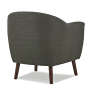 Gray textured fabric upholstery accent chair additional photo 4 of 5