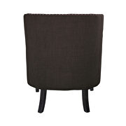 Chocolate textured fabric upholstery accent chair additional photo 2 of 5