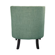 Teal textured fabric upholstery accent chair additional photo 2 of 5