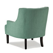 Teal textured fabric upholstery accent chair additional photo 3 of 5