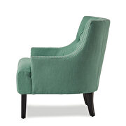 Teal textured fabric upholstery accent chair additional photo 4 of 5