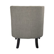 Taupe textured fabric upholstery accent chair additional photo 2 of 5