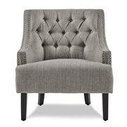 Taupe textured fabric upholstery accent chair additional photo 4 of 5