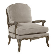 Natural textured fabric upholstery accent chair additional photo 4 of 10