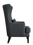 Charcoal textured fabric upholstery accent chair by Homelegance additional picture 3