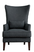 Charcoal textured fabric upholstery accent chair by Homelegance additional picture 4