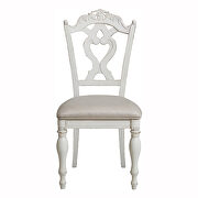 Antique white with gray rub-through finish writing desk chair by Homelegance additional picture 5