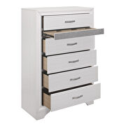 White and silver glitter finish chest by Homelegance additional picture 2