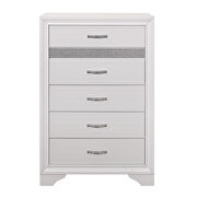 White and silver glitter finish chest by Homelegance additional picture 3