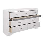 White and silver glitter finish dresser by Homelegance additional picture 2