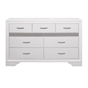 White and silver glitter finish dresser by Homelegance additional picture 3