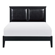 Black finish faux leather upholstered headboard queen bed by Homelegance additional picture 17