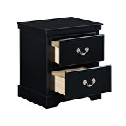 Black finish nightstand by Homelegance additional picture 2