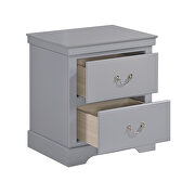 Gray finish nightstand by Homelegance additional picture 3