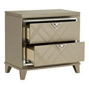 Champagne metallic finish nightstand by Homelegance additional picture 6