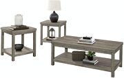 Weathered gray finish 3-piece pack occasional set by Homelegance additional picture 4