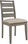 Weathered gray finish side chair additional photo 2 of 2