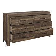 Rustic brown finish dresser additional photo 2 of 3