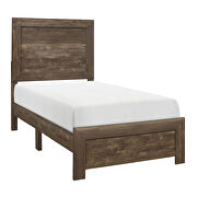 Rustic brown finish twin bed by Homelegance additional picture 12