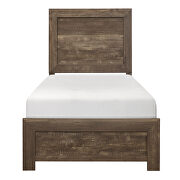 Rustic brown finish twin bed by Homelegance additional picture 13